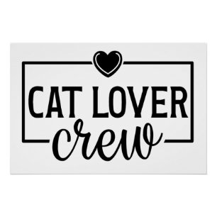 Póster Tripulación de amantes de gatos divertidos gatos