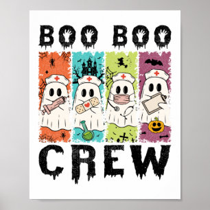 Póster Tripulación de Boo Boo Enfermera de Halloween