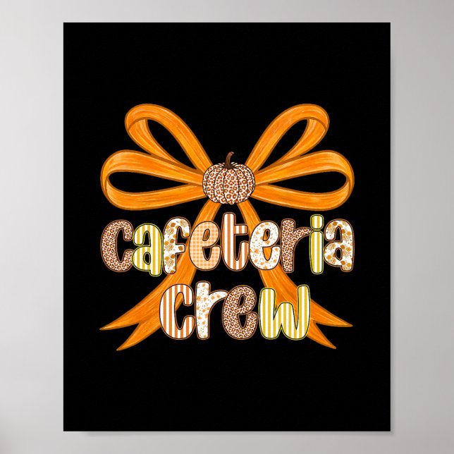 Póster Tripulación de Cafetería Coqueta Preparada Otoño D (Frente)