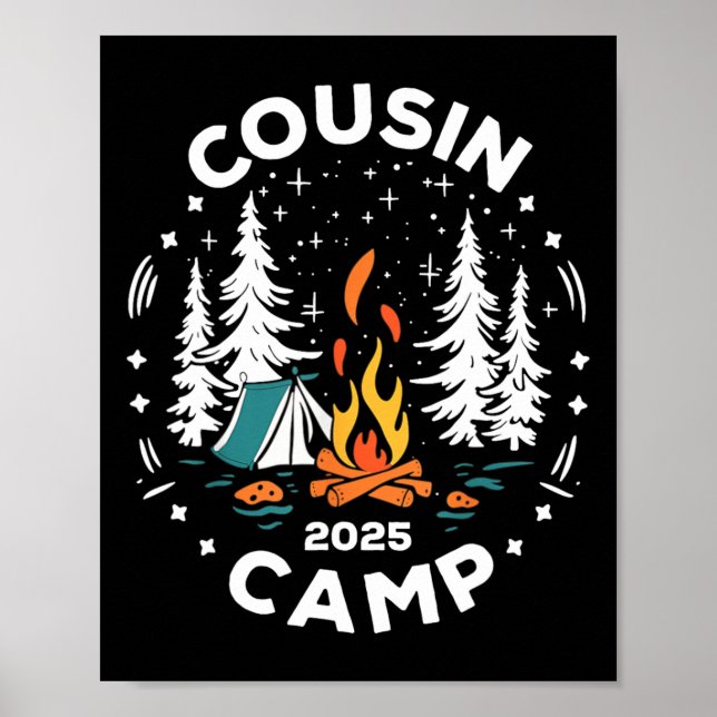 Póster Tripulación de Camping de Verano Prima Campamento  (Frente)