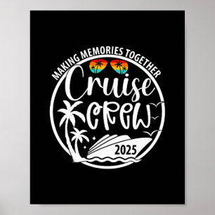 Póster Tripulación de crucero 2025 creando recuerdos junt