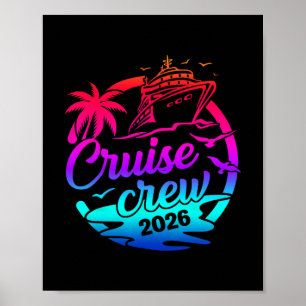Póster Tripulacion de crucero 2026 Viaje de vacaciones de