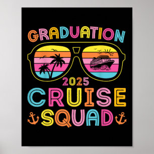 Póster Tripulación de crucero de graduación Squad 2025 Se