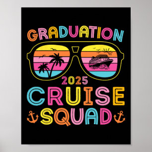 Póster Tripulación de crucero de graduación Squad 2025 Se