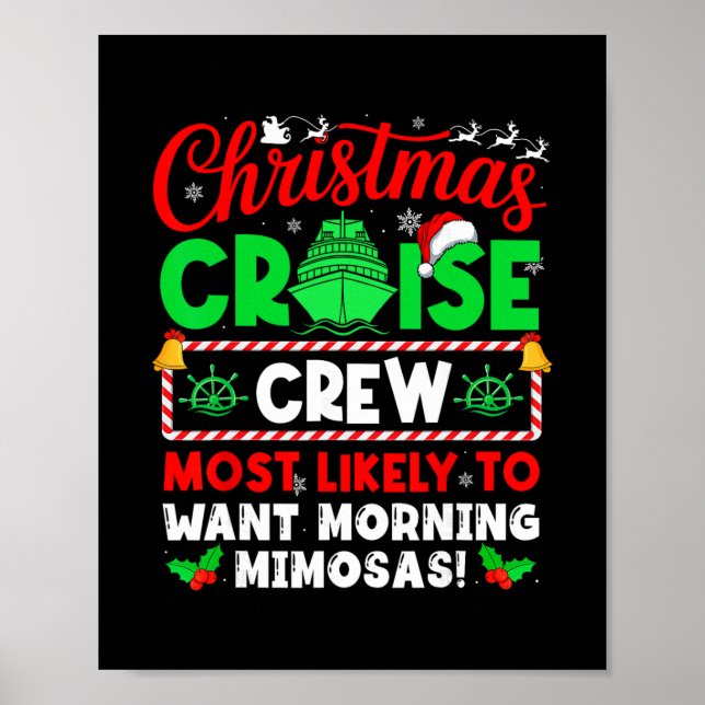 Póster Tripulación de crucero de Navidad con más probabil (Frente)