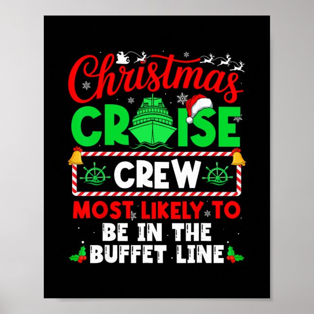 Póster Tripulación de crucero de Navidad con más probabil (Frente)