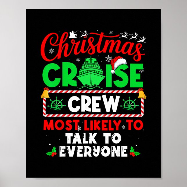 Póster Tripulación de crucero de Navidad con más probabil (Frente)