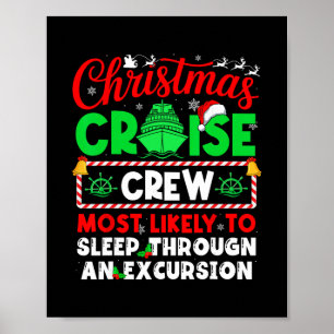 Póster Tripulación de crucero de Navidad probablemente du