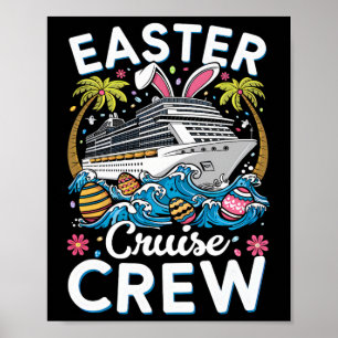 Póster Tripulación de crucero de Pascua 2025 Día de Pascu