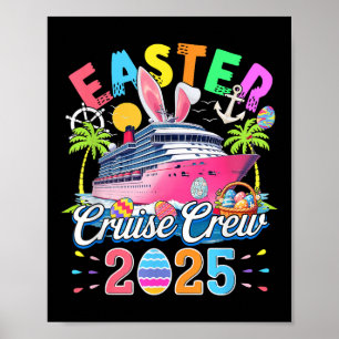 Póster Tripulación de crucero de Pascua 2025 Huevos de ba