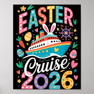 Póster Tripulación de crucero de Pascua 2026 Grupo famili
