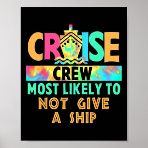 Póster Tripulación de crucero de vacaciones con Tie Dye M