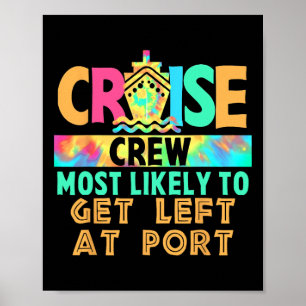 Póster Tripulación de crucero de vacaciones con Tie Dye M