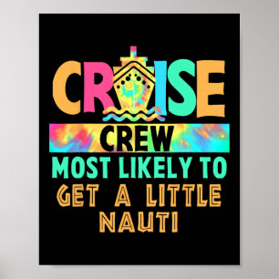 Póster Tripulación de crucero de vacaciones más propensa
