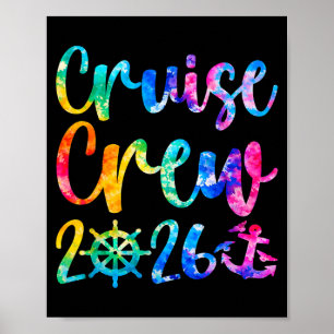 Póster Tripulación de crucero navegando vacaciones de ver