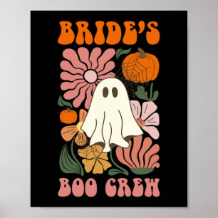 Póster Tripulación de fantasmas florales de Halloween de