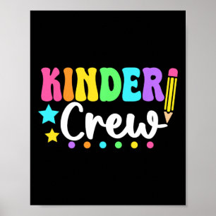 Póster Tripulación de Kinder Jardín de Infancia De vuelta