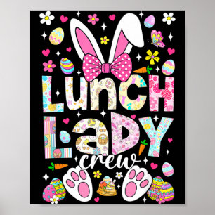 Póster Tripulación de la Señora del Almuerzo Funny Bunny