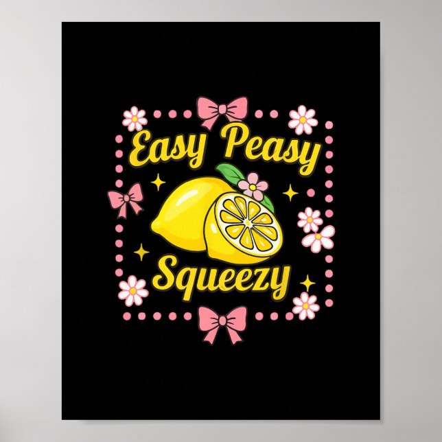 Póster Tripulación de limonada fácil peasy limón exprimid (Frente)