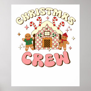 Póster tripulación de navidad pan de jengibre
