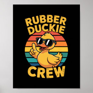Póster Tripulación de patito de goma Amor Pato Pato Lindo