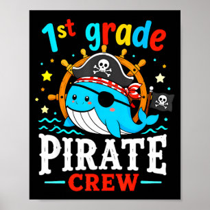 Póster tripulación de piratas de 1er grado ballena maestr