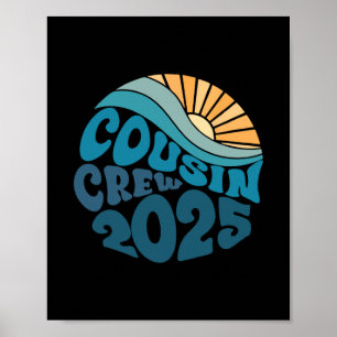 Póster Tripulación de primos 2025 Viaje a la playa solead