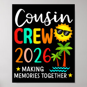 Póster Tripulación de primos 2026 creando recuerdos veran