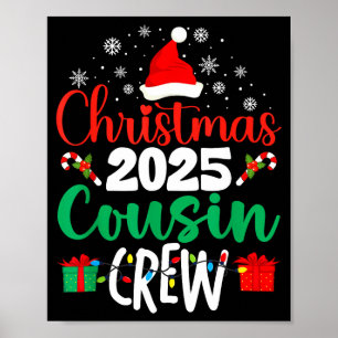Póster Tripulacion de primos de Navidad 2025 camiseta de