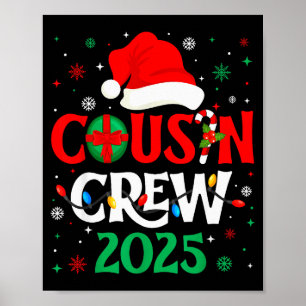 Póster Tripulación de primos de Navidad 2025 Xmas diverti