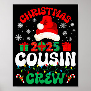 Póster Tripulación de primos de Navidad 2025 Xmas diverti