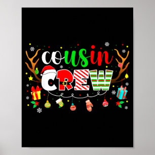 Póster Tripulación de primos Familia Navidad 2025 Xmas co