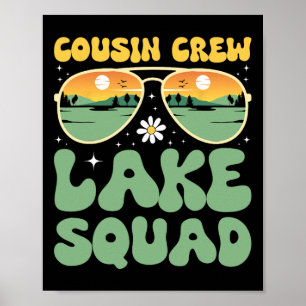 Póster Tripulación de primos Lago Squad Atardecer Familia