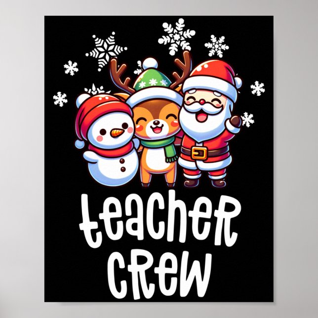 Póster tripulación de profesor de navidad santa muñeco de (Frente)