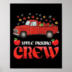 Póster Tripulación de recolección de manzanas Camión de m