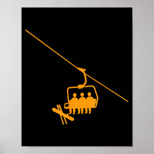 Póster Tripulación de remontes rescate de esquí bienestar