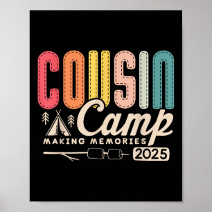 Póster Tripulación del campamento de primos 2025 Vacando
