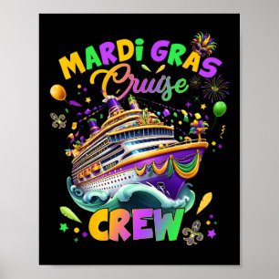 Póster Tripulación del crucero de Mardi Gras 2025 Nuevo O