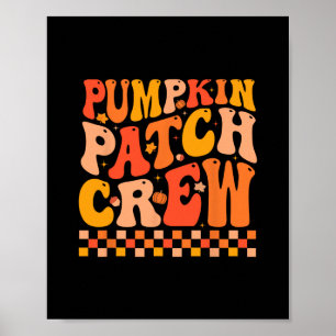 Póster Tripulación del parche de calabaza genial vibracio