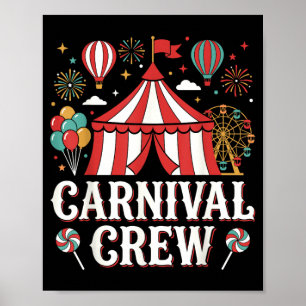 Póster Tripulación Divertida de Carnaval Tema de Fiesta d