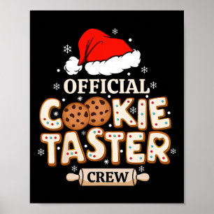 Póster Tripulación Oficial de Catadores de Galletas Feliz
