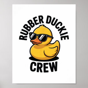 Póster Tripulacion Pato de Goma Barco Ponton Pato de Goma