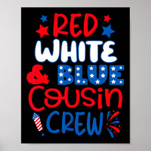 Póster Tripulación Primo Azul Y Blanco Rojo 4 De Julio In