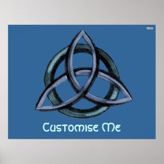 Póster Triquetra (azul)