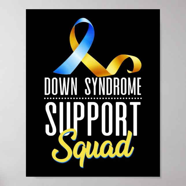 Póster Trisomy 21 Down Syndrome Support Squad Ribbon (Frente)