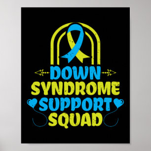 Póster Trisomy 21 Down Syndrome Support Squad Ribbon