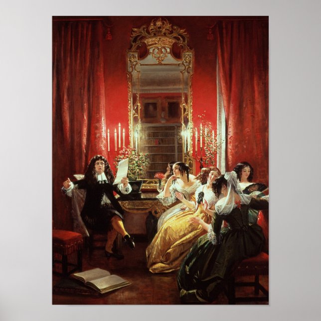 Póster Trissotin leyendo su Sonnet (Frente)