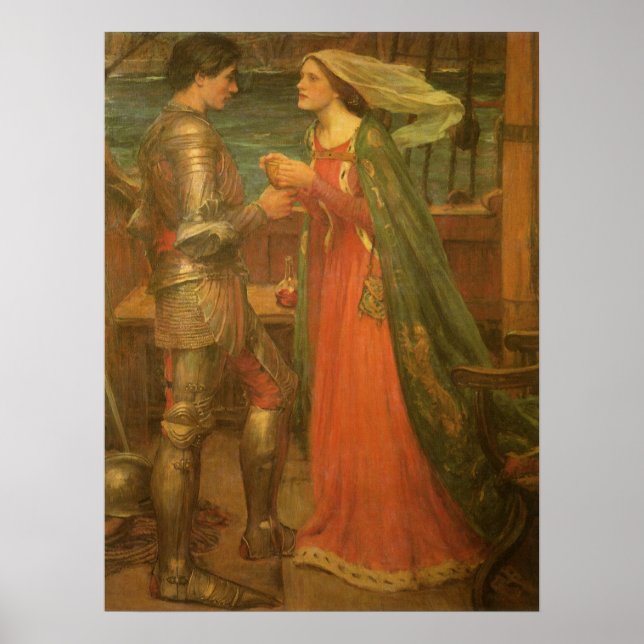 Póster Tristan and Isolde by John William Waterhouse (Frente)