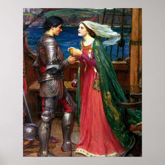 Póster Tristan and Isolde, c. 1916 by John Waterhouse (Frente)