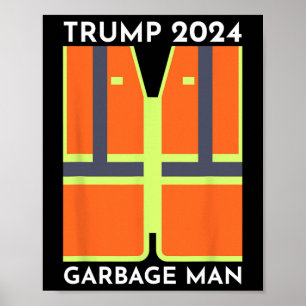 Póster Triste basurero de Trump 2024 Funny garbage Patrio